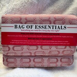 White Stag Patterned Pink Crossbody Bag